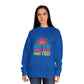 Good Vibes Sweatshirt — "Blue Skies Good Days" Retro Sun Crewneck, Sizes S–3XL
