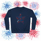 4th of July Star Sweatshirt — Americana Word Art Crewneck, Sizes S–3XL