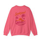 Sunkissed Beach Crewneck Sweatshirt — Retro Surf Graphic Pullover, Sizes S–5XL