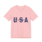 USA Stars Patriotic T-Shirt — Red, White & Blue Fourth of July Tee, Sizes XS–4XL