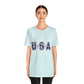 USA Stars Patriotic T-Shirt — Red, White & Blue Fourth of July Tee, Sizes XS–4XL