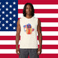 Hot Dog USA Tank Top — Funny Patriotic 4th of July BBQ Muscle Tee, Sizes S–2XL
