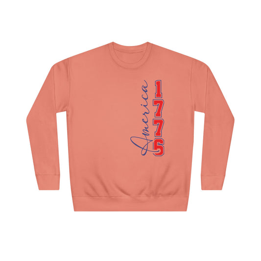 America 1776 Crewneck Sweatshirt — Land of the Free Patriotic Pullover, Sizes S–3XL