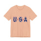 USA Stars Patriotic T-Shirt — Red, White & Blue Fourth of July Tee, Sizes XS–4XL