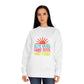 Good Vibes Sweatshirt — "Blue Skies Good Days" Retro Sun Crewneck, Sizes S–3XL