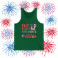Flip Flops Fireworks Freedom Tank Top — 4th of July Summer Graphic Tank, Sizes XS–2XL