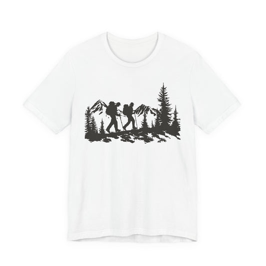 Hiking Silhouette Tee — Mountain Backpacking Adventure T‑Shirt